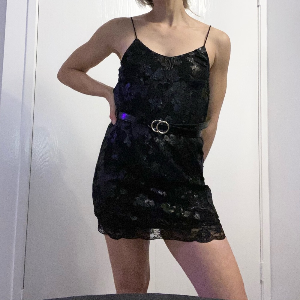 LF Black sequin dress